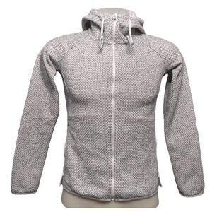 Columbia Fleece Jacket S Womens Norm Gorp Cabin  Core Grey Hooded Full Zip Logo